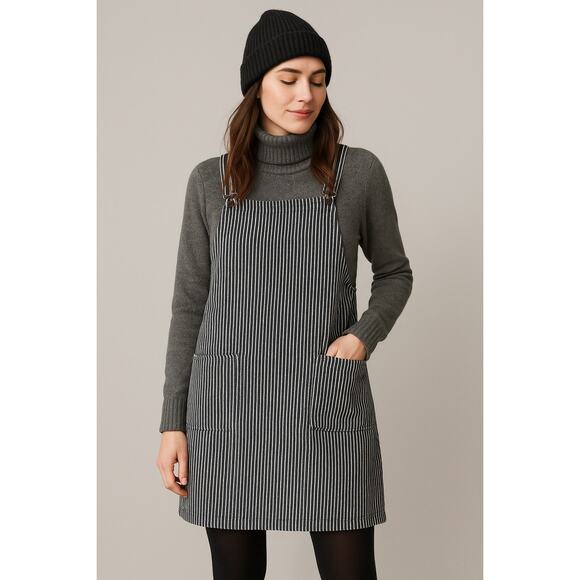 Roxy Women's Striped Overall Pinafore Dress Navy White Cotton Casual Size XS - Picture 14 of 14